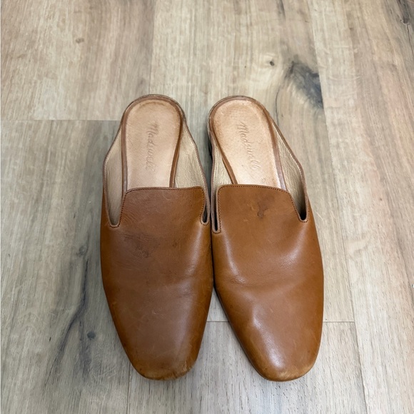 Madewell The Willa Loafer Mules in a brown or English Saddle leather Sz 8 - Picture 2 of 4